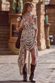 Snow Leopard Strappy Gown