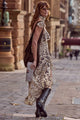 Snow Leopard Strappy Gown