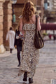 Snow Leopard Strappy Gown