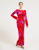 Sweet Talker Maxi Dress Watercolor Pansy