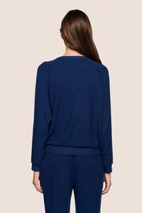 Cozy Time Crew Neck Pullover Navy