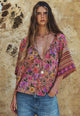 Swan Lake Short Sleeve Blouse Lilac Rose