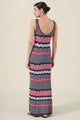 Valentina Zigzag Stripe Sleeveless Maxi Dress
