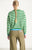 Clover Stripe Round Neck Short Buttoned Ball Vito Cardigan - Trefle Raye