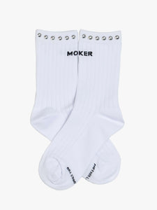 The Half Step Sock White Studded