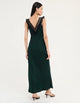 Windsor Maxi Dress Emerald Jacquard