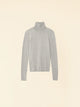 Flannel Tommy Turtleneck Sweater in Heather Grey