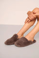 Plush Slipper Deep Taupe