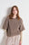 Zolly Short Sleeve Round Neck Loose Fit Jumper Taupe