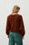 Zolly Button Cardigan in Rust