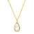 Pear Shaped CZ Necklace: Gold