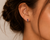 Mini Crawler - Sapphire CZ - Gold Earrings