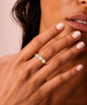 Gold Ring - Cascade Pear - White CZ: 7
