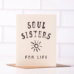 Soul Sisters For Life Best Friend Card