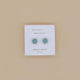 Round - Amazonite Gemstone - Gold Earrings