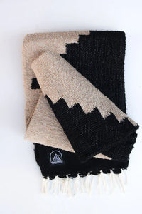 Adobe Black and Tan Handwoven Blanket