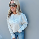 Mother Premium Crew Fleece: Heather Grey
