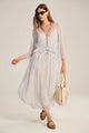 Aerin L/S Boho Dress Blue Floral