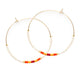 Japanese Seed Bead Hoops- multiple colorways: Chocolate