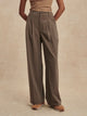 Alysha Wide Leg 32" Pine Bark Stripe