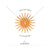 Modern see the light faceted teardrop necklace: Sterling Silver