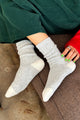Wool Waffled Socks: Stone / Cream