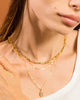 Pear Shaped CZ Necklace: Gold