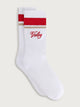 Lamar Club Stripe Sock White/Baked Apple