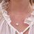 Gemstone Heart Necklace: White / Moonstone