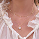 Gemstone Heart Necklace: White / Moonstone