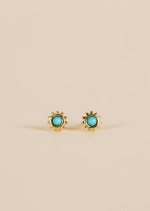 Sun Studs - Turquoise - Earring