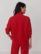 Hawley Half Zip Sweat Red Marl