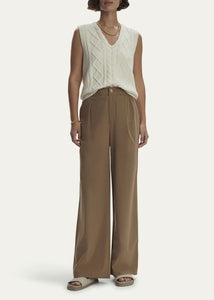 Kayson Wide Leg Pant in Taupe Stone