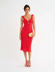 Butterfly Midi Dress Coral Meadow