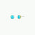 Round - Turquoise Gemstone- Gold Earrings