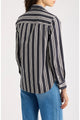 Waverly NYC Button-Up Shirt Black Tan Multi Stripes