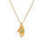 Tiny Mystic Hand Necklace: Gold/Opal