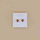 Round CZ - Coffee - Gold Earrings