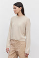 Brooklyn Cashmere Crewneck Sweater in Sand