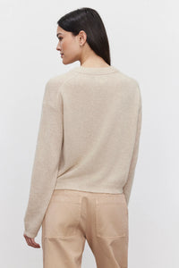 Brooklyn Cashmere Crewneck Sweater in Sand