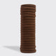 Recycled Fabric Seamless Hair Elastics 20pc Set - Chocolate