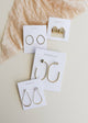 Gold Three Hoop Huggie - Earring