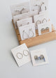Silver Three Hoop Huggie - Earring