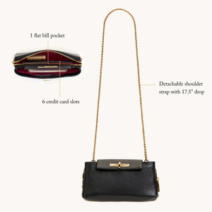 Charlotte Small Black Gold