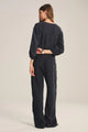 Clairo Linen Pull On Pant Shadow