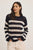 Kanan Cashmere Cotton Stripe Knit in Navy/Milk