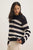Kanan Cashmere Cotton Stripe Knit in Navy/Milk