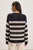 Kanan Cashmere Cotton Stripe Knit in Navy/Milk