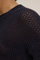 Vienna Short Sleeve Knit in Navy