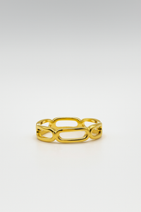 Gold Rings - Chain Link: 9